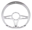 BILLET SPECIALTIES Steering Wheel 14in D-Shape Victory Polished 29441
