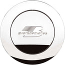 BILLET SPECIALTIES Polished Horn Button Lg. Billet Logo 32625