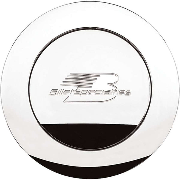 BILLET SPECIALTIES Polished Horn Button Lg. Billet Logo 32625