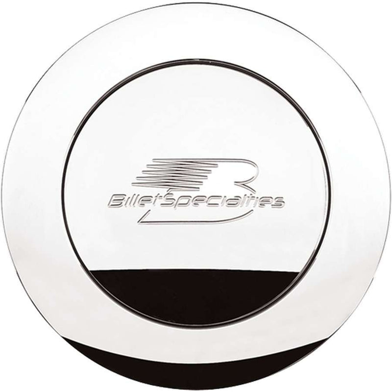 BILLET SPECIALTIES Polished Horn Button Lg. Billet Logo 32625
