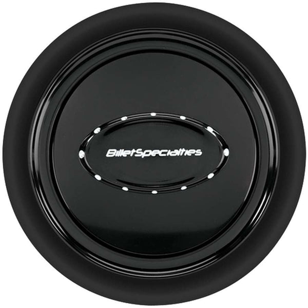 BILLET SPECIALTIES Horn Button Smooth Black Anodized 32729