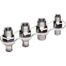 BILLET SPECIALTIES A/C & Heat Bulkhead Inline Push On 4 Port 66935