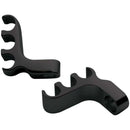 BILLET SPECIALTIES 3 Wire Separator Valve Cover Mount Black Pair 69783