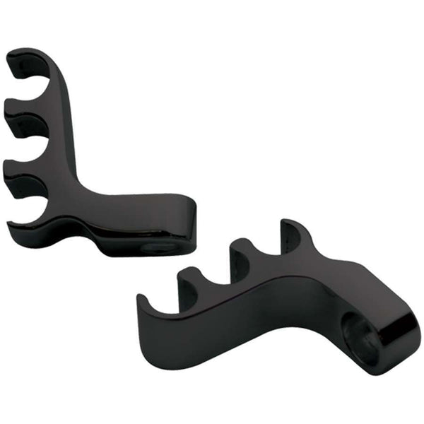 BILLET SPECIALTIES 3 Wire Separator Valve Cover Mount Black Pair 69783