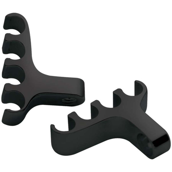 BILLET SPECIALTIES 4 Wire Separator Valve Cover Mount Black Pair 69784