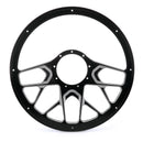 BILLET SPECIALTIES Steering Wheel 1/2 Wrap 14in Redline Black BC30107