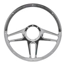 BILLET SPECIALTIES Steering Wheel 1/2 Wrap 15.5in Tec 5 Black BC34051