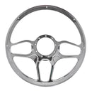 BILLET SPECIALTIES Steering Wheel 1/2 Wrap 15.5in Win Lite Black BC34102