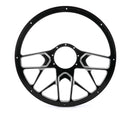 BILLET SPECIALTIES Steering Wheel 1/2 Wrap 15.5in Redline Black BC34107