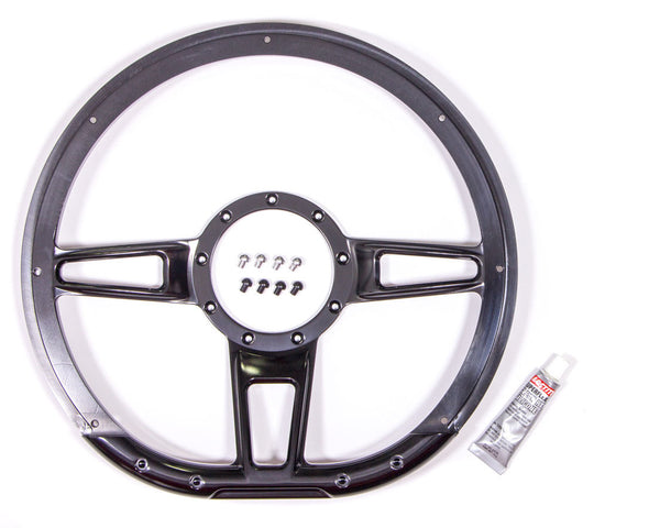 BILLET SPECIALTIES Steering Wheel Formula D-Shaped 14in Black BLK29409