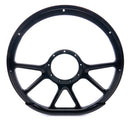 BILLET SPECIALTIES Steering Wheel 14in D-Sh ape Prism Black BLK29475