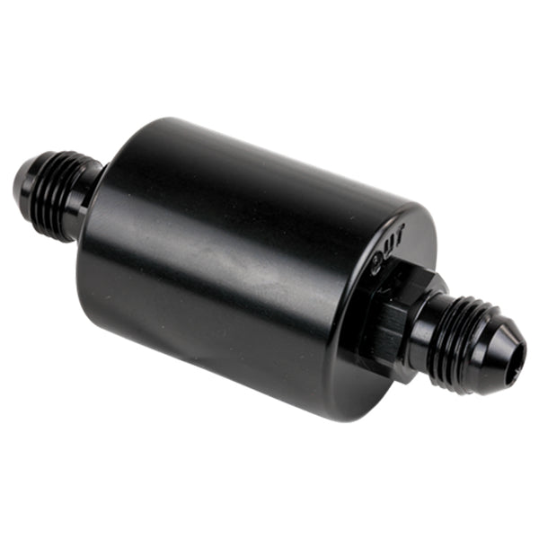 BILLET SPECIALTIES In Line Fuel Filter -6AN Ends Black BLK42230