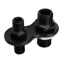 BILLET SPECIALTIES A/C Bulkhead 2-Port Black BLK66720
