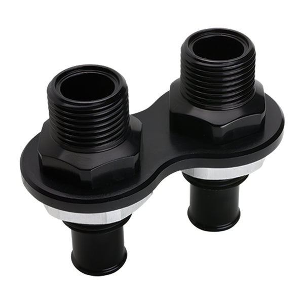 BILLET SPECIALTIES Heat Bulkhead Push On 2-Port Black BLK66825