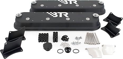 BRIAN TOOLEY RACING Valve Covers w/Coil Mounts - Black VCA-02-BLK-CM