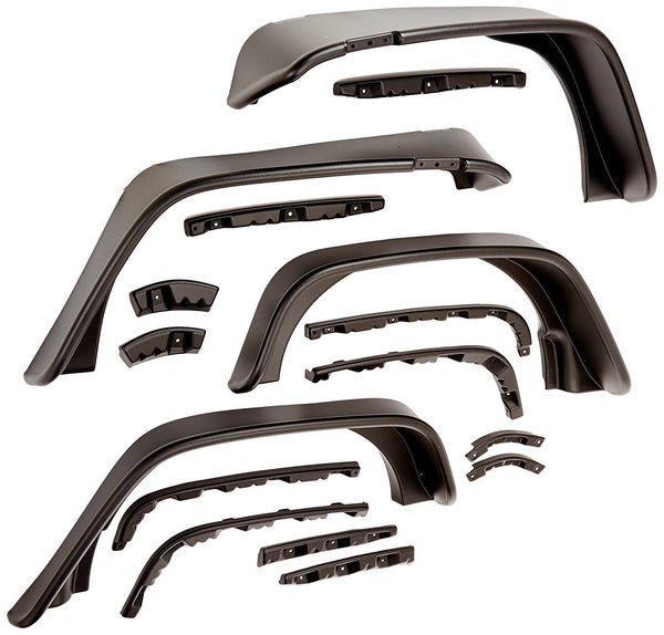 BUSHWACKER 07- Jeep JK 4dr Flat Style Fender Flares 10918-07