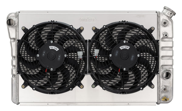 COLD CASE RADIATORS 84-90 Corvette Radiator w/ Dual 12in Fan Kit CHV719AK