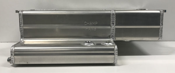CHAMP PANS SBC Alm Pro Oil Pan Wet Sump w/RH Kickout PRO1106KO