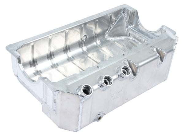 CHAMP PANS SBC Dry Sump Oil Pan w/ Dart Block #12AN ORB PRO181R3