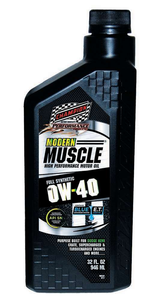 CHAMPION BRAND Modern Muscle 0w40 Oil 1 Qt. Full Synthetic CHO4402H