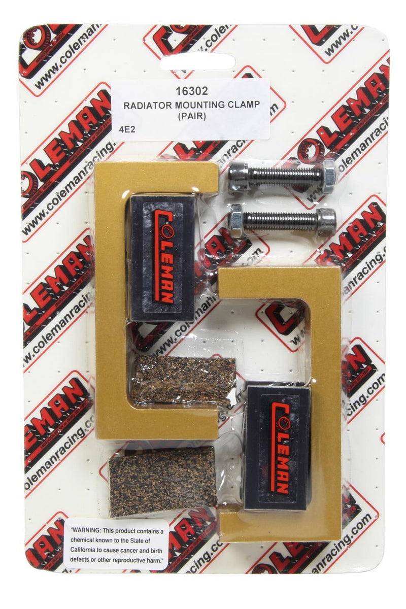 COLEMAN RACING PRODUCTS Radiator Mounting Clamp (Pair) 16302