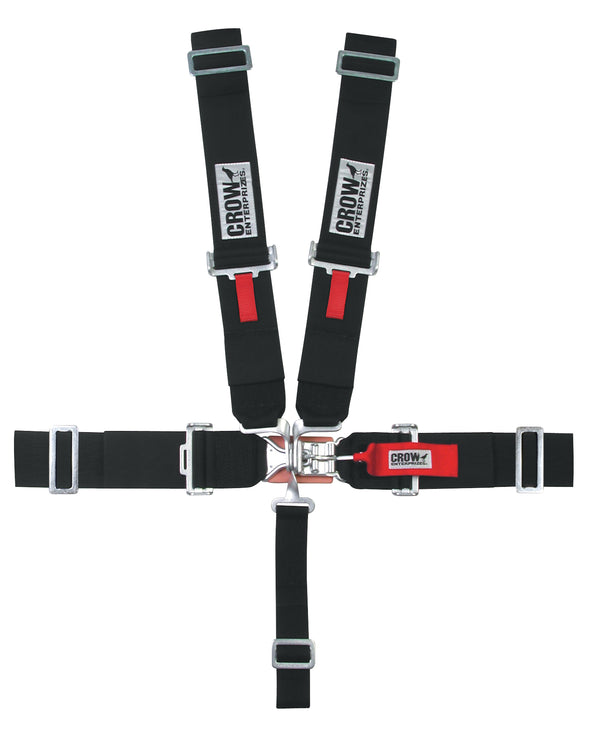 CROW SAFETY GEAR 5-Pt Harness Small Latch Blk Wrap Around Pull Dow 11014