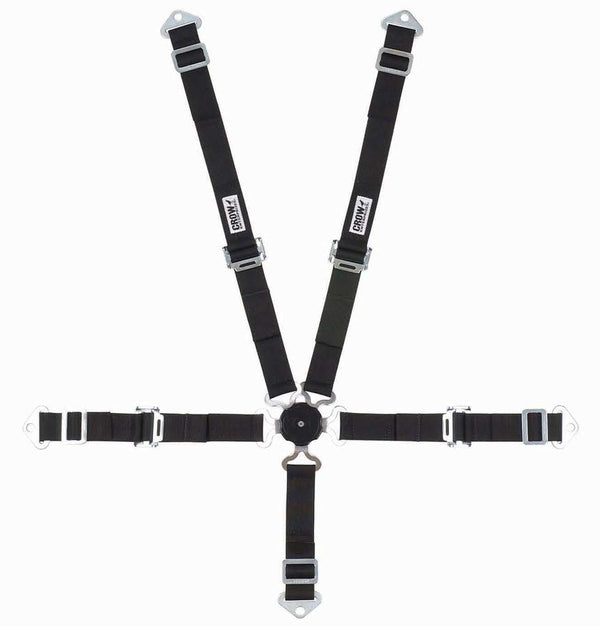 CROW SAFETY GEAR 5-Pt Harness 2in Cam Lock Blk Pull Up 11174A