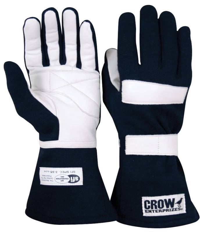 CROW SAFETY GEAR Junior Driving Gloves Black Large SFI-3.3/5 11684
