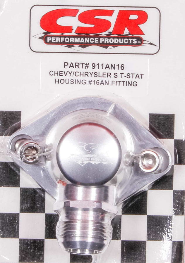 CSR PERFORMANCE Chevy Swivel Thermostat Housing - Clear 911AN16C