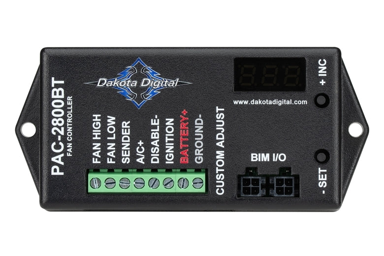DAKOTA DIGITAL Programmable Fan Control ler w/One 70 Amp Relay PAC-2800BT