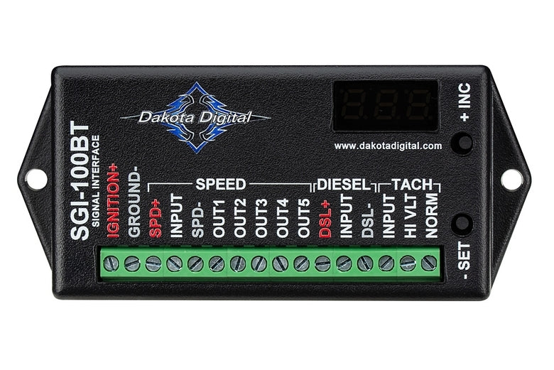 DAKOTA DIGITAL Speed Tach and Diesel S ignal Interface Bluetoo SGI-100BT