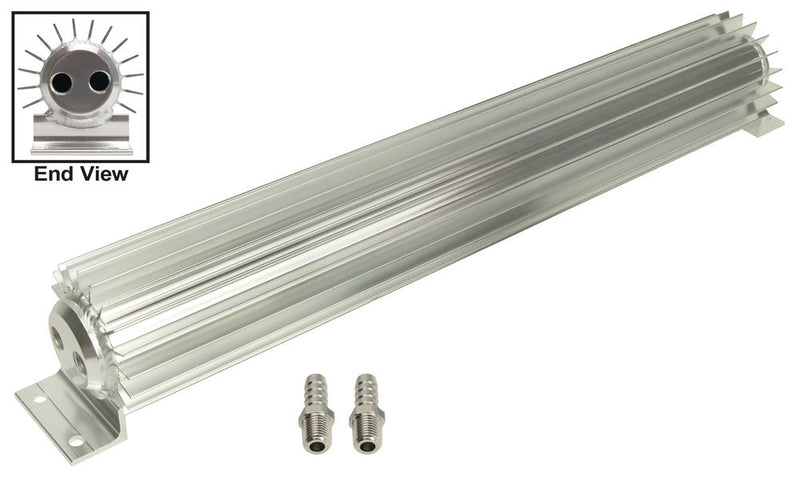 DERALE 2 Pass Heat Sink Cooler 18in Long 1/4 NPT Inlet 13262