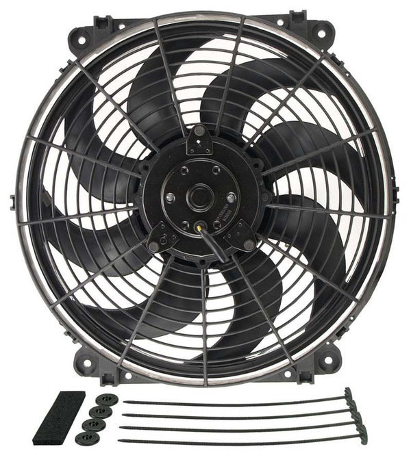 DERALE 14in Tornado Electric Fan w/Standard Mount Kit 16624