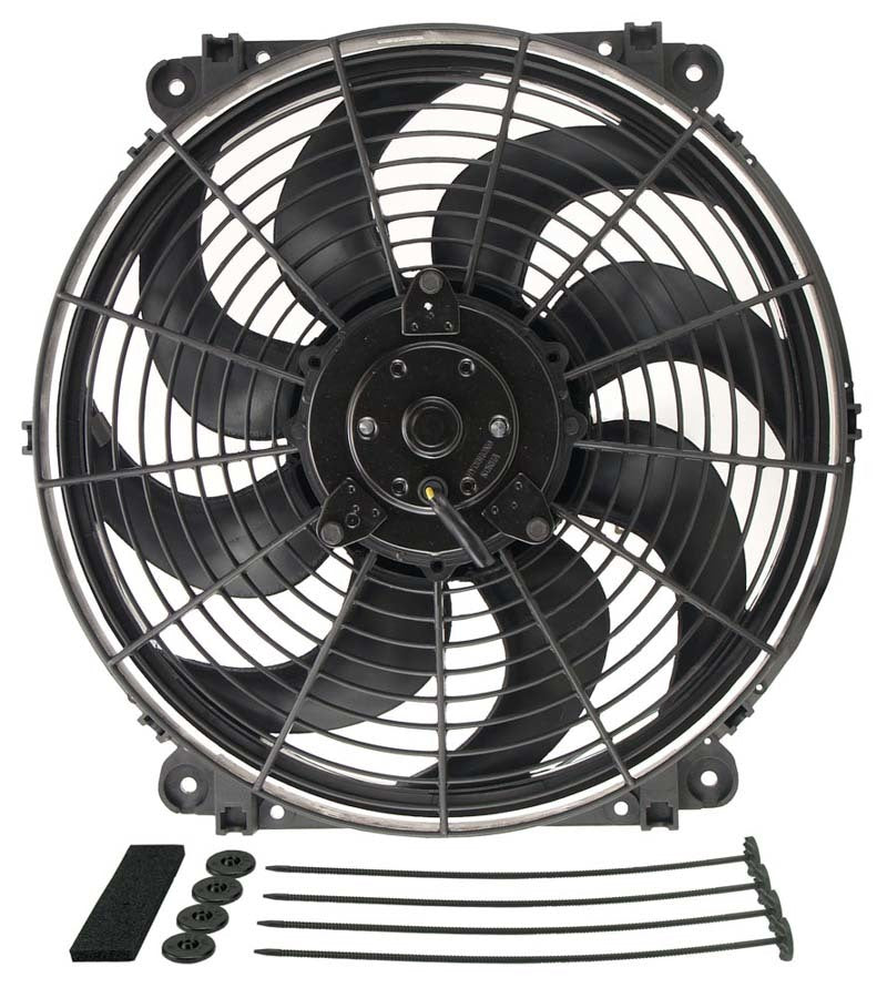 DERALE 14in Tornado Electric Fan w/Standard Mount Kit 16624