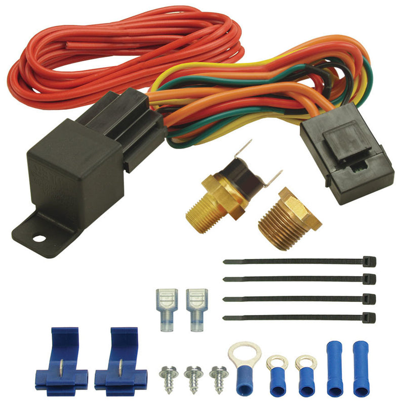 DERALE 190F Fan Switch Thermost at Relay Kit 1/8in & 3/8 16721