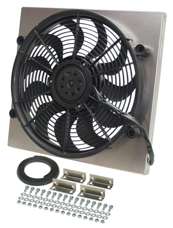 DERALE RAD Fan with Aluminum Shroud Assembly 16818