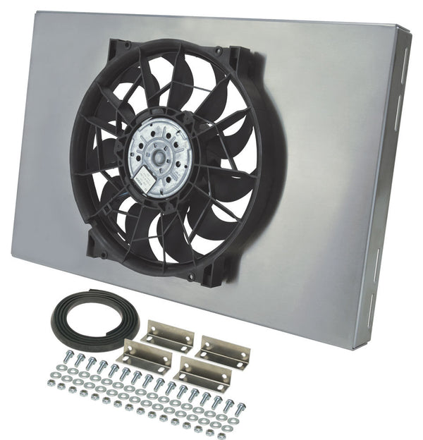 DERALE RAD Fan w/Alum Shroud Assembly 16827