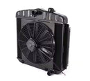 DEWITTS RADIATOR Radiator w/Fans 55-57 Chevy Auto Trans Black 32-4239013A