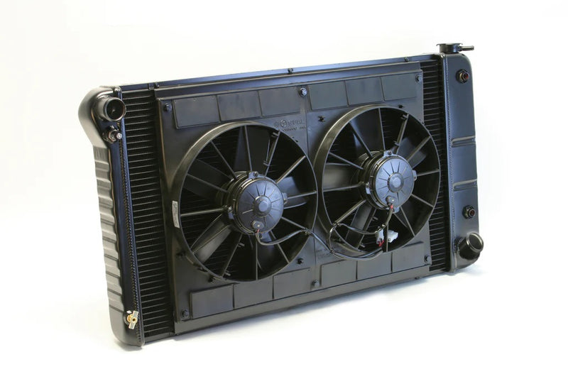 DEWITTS RADIATOR Radiator w/Fans C-10 Trk 67-72 Auto Trans Black 32-4239018A