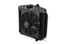 DEWITTS RADIATOR Radiator w/Fans 55-57 Chevy LS Auto Trans Blk 32-6239013A