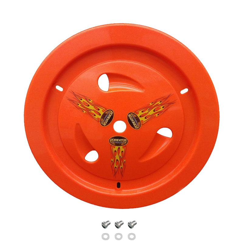 DOMINATOR RACE PRODUCTS Wheel Cover Dzus-On Fluo Orange 1013-D-FLO-OR