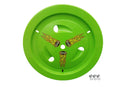 DOMINATOR RACE PRODUCTS Wheel Cover Dzus-On Xtr Green DOM-1013-D-XG