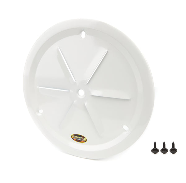 DOMINATOR RACE PRODUCTS Wheel Cover Louver Vent Alum Bolt 15in White 1031-B-WH
