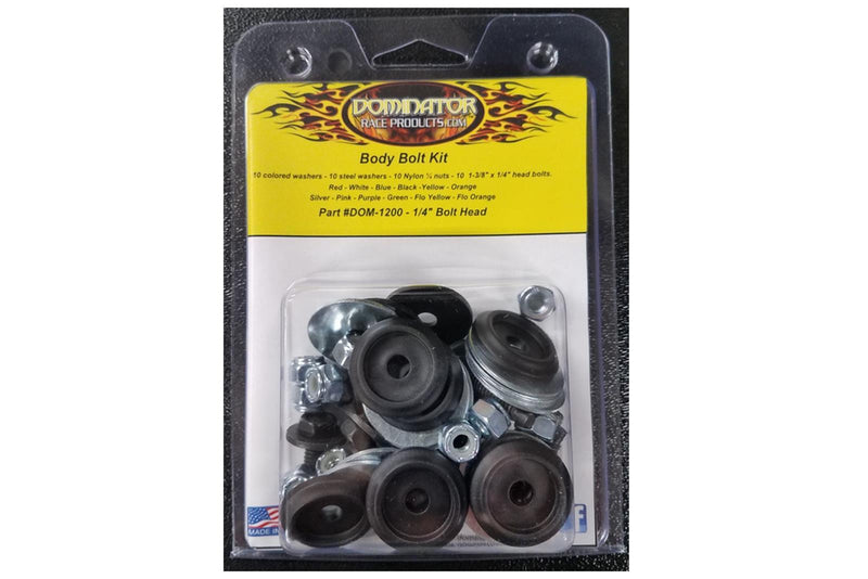 DOMINATOR RACE PRODUCTS Body Bolt Kit Black Hex Head 1200-B-BK