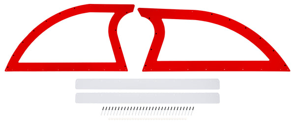 DOMINATOR RACE PRODUCTS Sail Panel Pair Late Model Red 830-RD