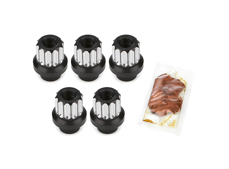 DRAG RACE SOLUTIONS Billet Aluminum 12pt Lug Nuts 12mm 5pk 7205-12MM