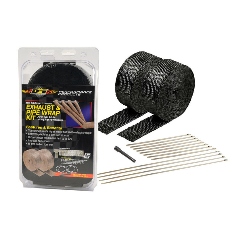 DESIGN ENGINEERING Exhaust & Pipe Wrap Kit Black Titanium 10073