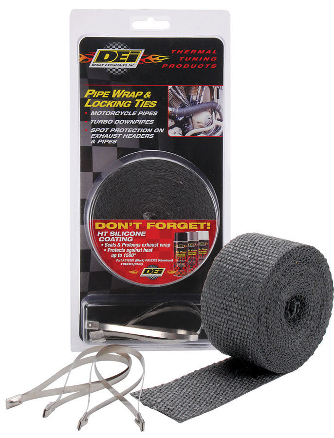 DESIGN ENGINEERING Exhaust Wrap Kits-Kit - Pipe Wrap & Locking Tie 10119