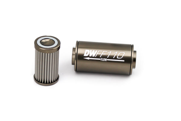 DEATSCHWERKS Fuel Filter 8an Female ORB Ports 110mm Length 8-03-110-100K