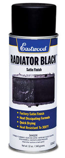 EASTWOOD Radiator Black Paint Satin 12oz Aerosol 10340Z